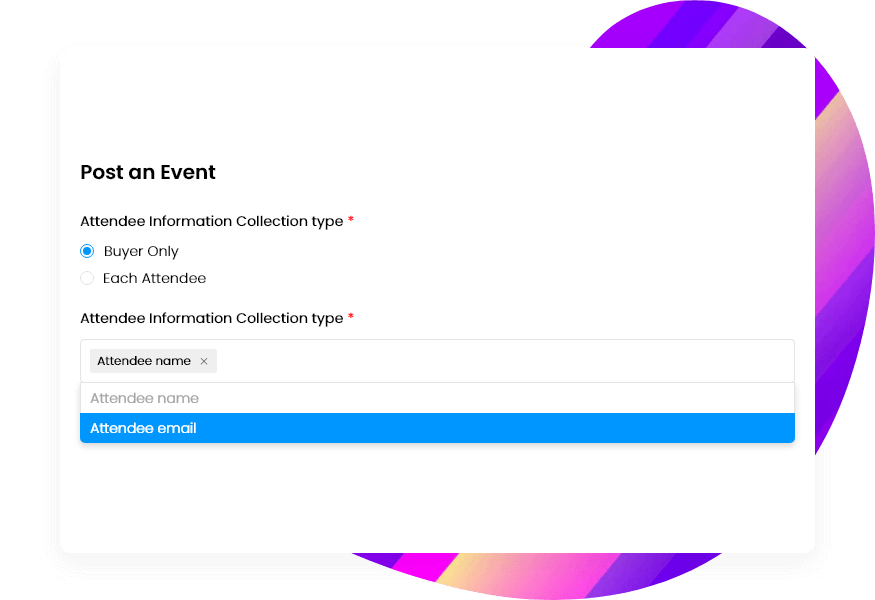 Select From Each Attendee Or Buyer Only Select From Each Attendee Or Buyer Only