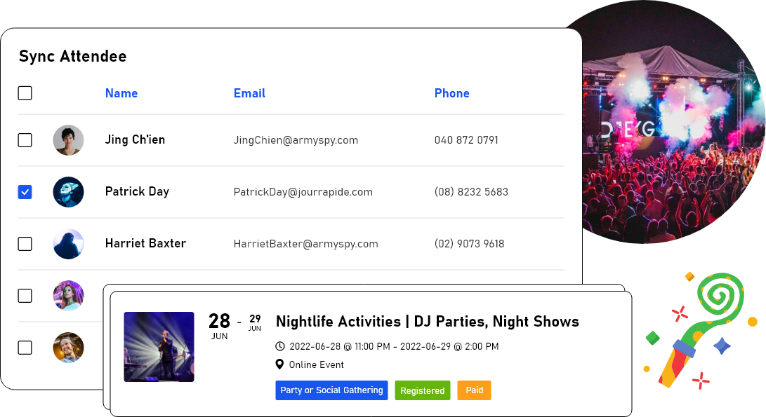 Concerts Parties Concerts Parties