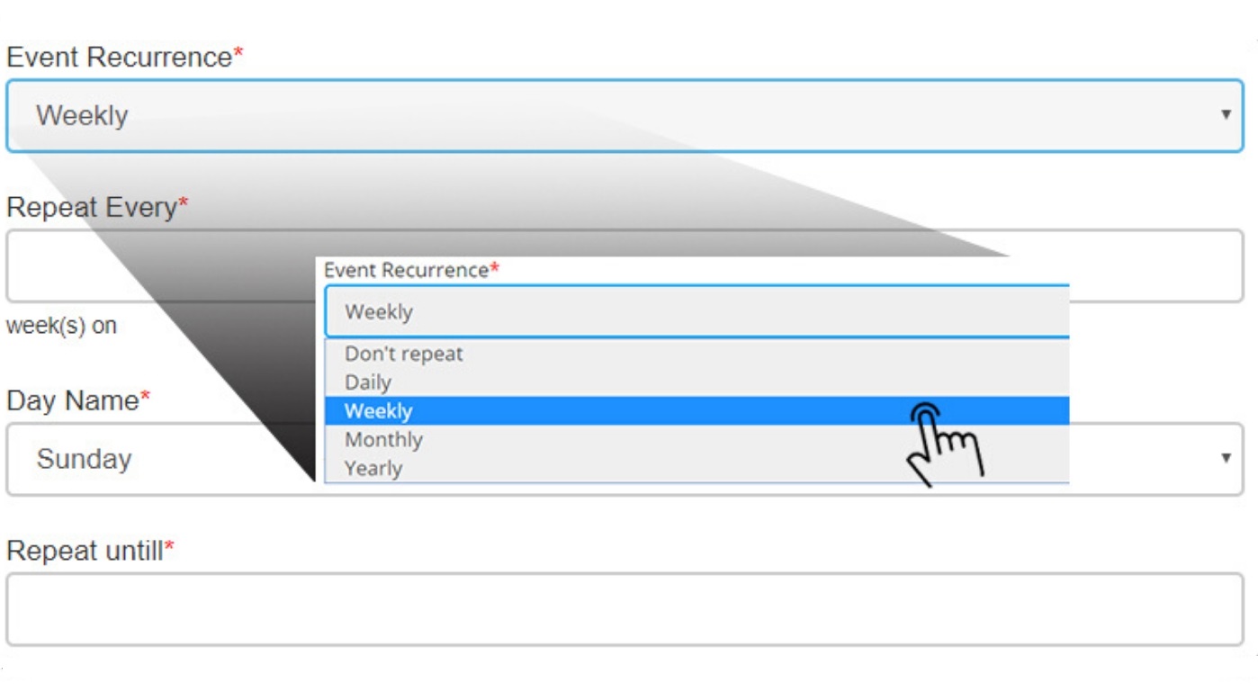 WP Event Manager Recurring Events