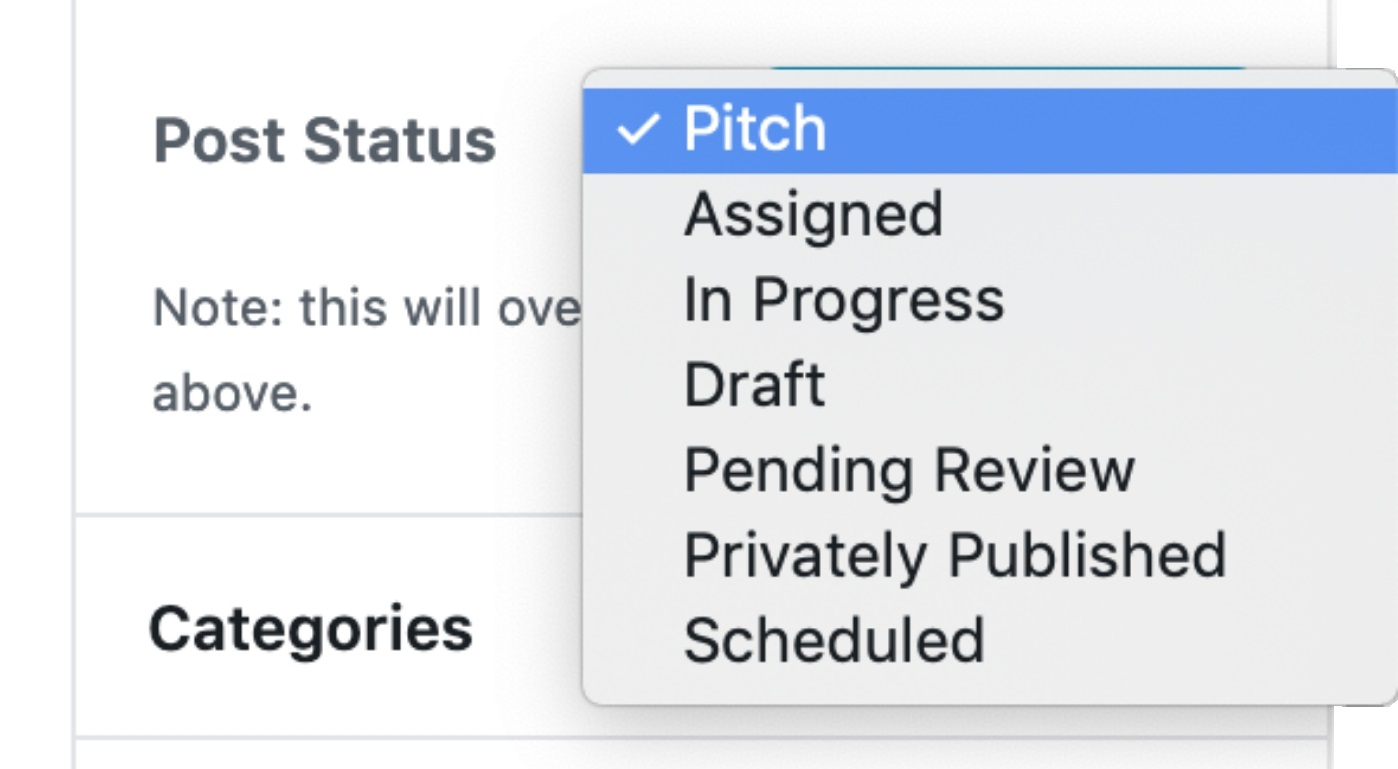 Custom Statuses in WordPress 2